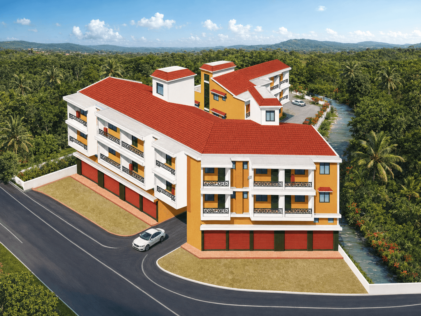 Architectural rendering of Prasad Residency in Sanquelim